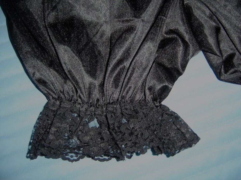 Vintage Style Bubble Panties Pettipants w/Lace; Silky, Sultry Black! M/L