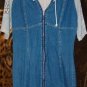 vintage zip up jean dress w/ hood by Diesel size M