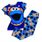 AT29 Blue Cookie Cartoon Character Printed Women Pajama