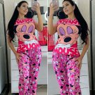 AT58 Pink Cartoon Character Inspired Women Pajama Set