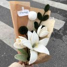 White Lily Tulip Crochet Bouquet