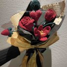 Love Red Rose Crochet Bouquet