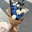 Blue Tulip Calla Crochet Bouquet