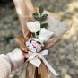 White & Pink Crochet Bouquet