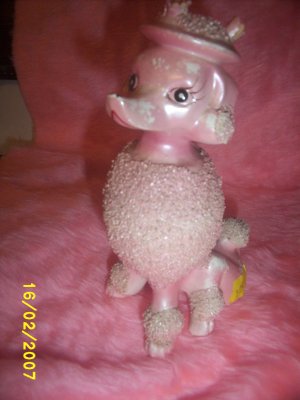 Pink Poodle Dee Bee Co. dogs import hand painted