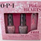 OPI PINK OF HEARTS SET OF POLISH & NAIL FILE WITH CHARM BOXED