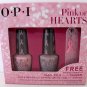 OPI PINK OF HEARTS SET OF POLISH & NAIL FILE WITH CHARM BOXED