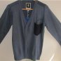 G-STAR RAW MEN'S PORTER VEST KNIT L/S ZIP BLUE CARDIGAN S, L NWT