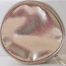 SILVER ROSE ROUND ZIPPERED COSMETIC BAG 7 X 2