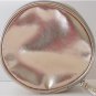 SILVER ROSE ROUND ZIPPERED COSMETIC BAG 7 X 2