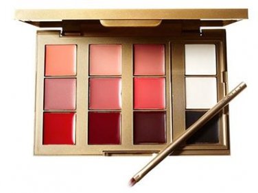 MALLY BEAUTY PRO-TRICKS LIP PALETTE AND BRUSH BOXED IN ORGANZA BAG