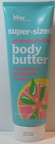 BLISS SUPER-SIZED GRAPEFRUIT & ALOE BODY BUTTER MAXIMUM MOISTURE CREAM 14 OZ