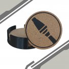 Team Fortress 2 Laser Engraved Cork Drink Coasters With Holder - Soldier Class Symbol