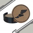 Team Fortress 2 Laser Engraved Cork Drink Coasters With Holder - Scout Class Symbol