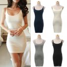 Hot Sale snug Long Vest Sleeveless Top Women’s Cami Strap Bodycon Mini Dress
