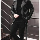 "Custom Black Lambskin Motorcycle Biker Jacket for Men by Alitailoring"