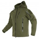 Softshell Hooded Tactical Jacket Fleece Lined Wind & Waterproof Military Coat