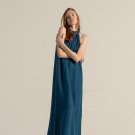 Rachel High Neck Maxi Linen Dress