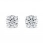 White Gold Round Cut 2CT Moissanite 14K  Screw-back Stud Earrings