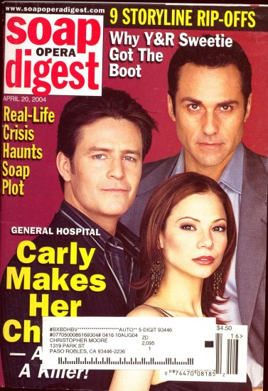 Soap Opera Digest 4 20 2004 Maurice Benard Ted King