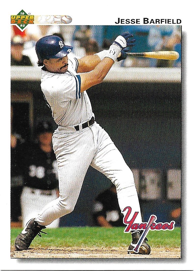 Jesse Barfield 1992 Upper Deck #139 New York Yankees Baseball Card