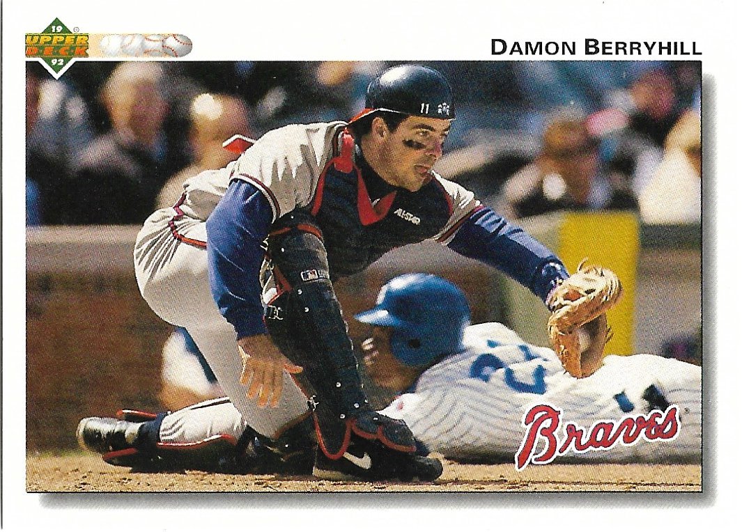 Damon Berryhill 1992 Upper Deck #706 Atlanta Braves Baseball Card