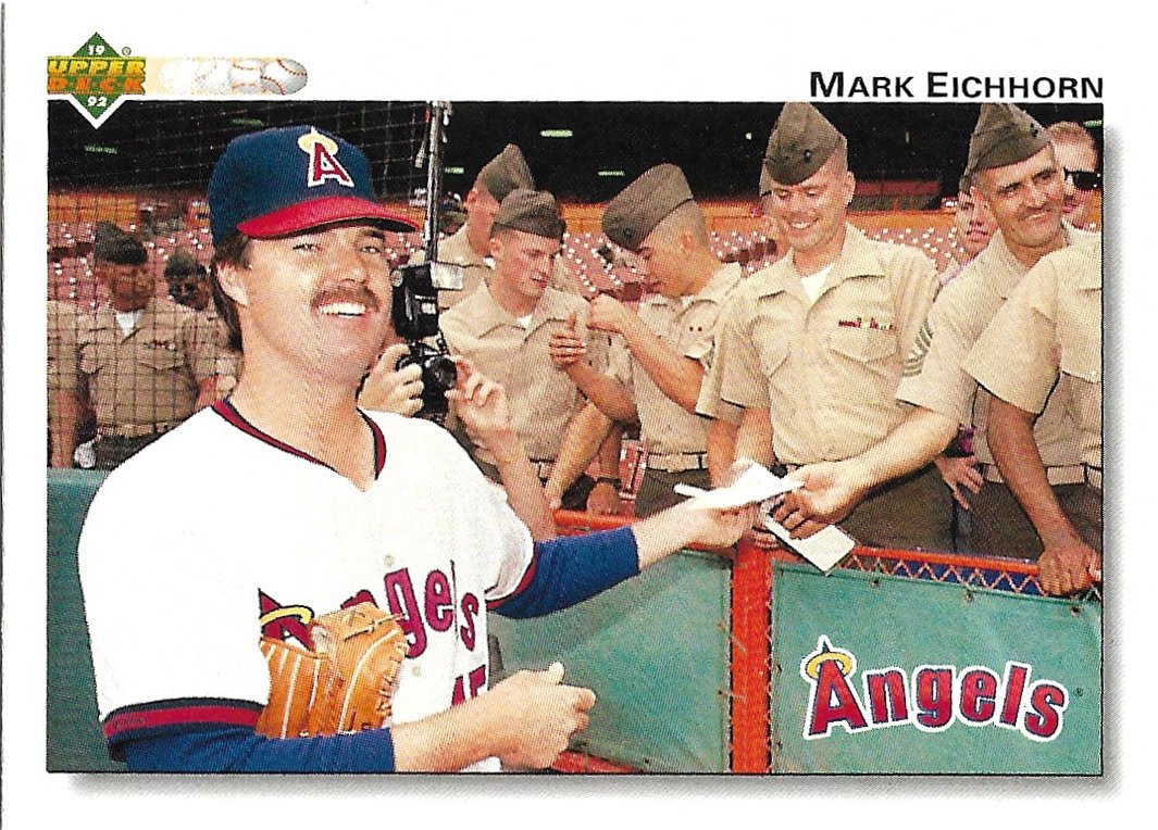 Mark Eichhorn 1992 Upper Deck #287 California Angels Baseball Card