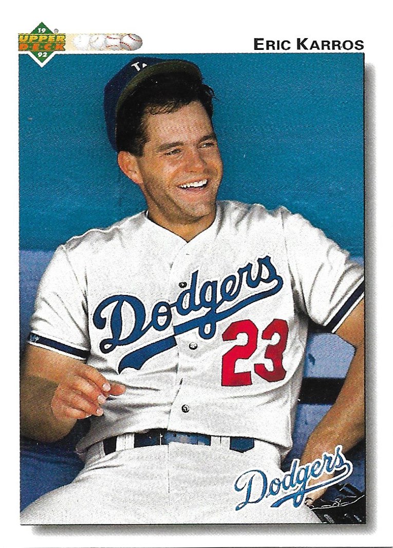 Eric Karros 1992 Upper Deck #534 Los Angeles Dodgers Baseball Card