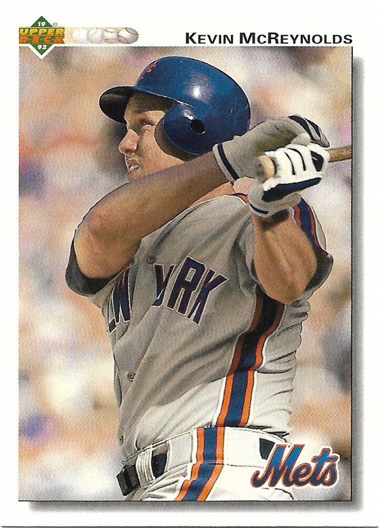 Kevin McReynolds 1992 Upper Deck #362 New York Mets Baseball Card