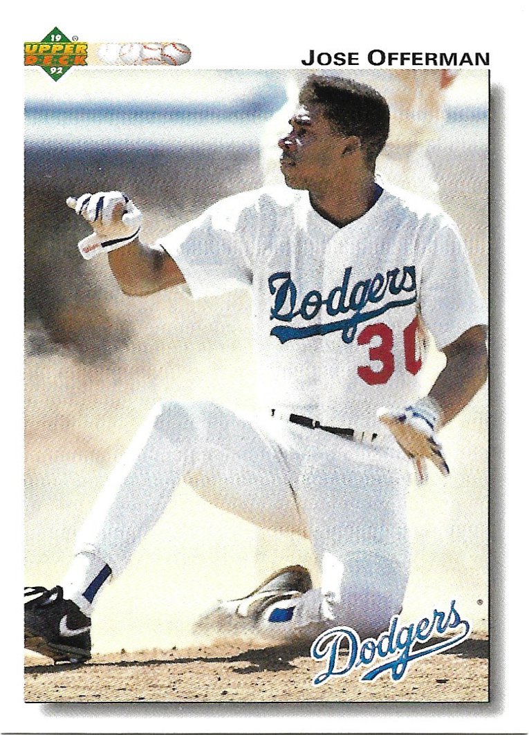 Jose Offerman 1992 Upper Deck #532 Los Angeles Dodgers Baseball Card