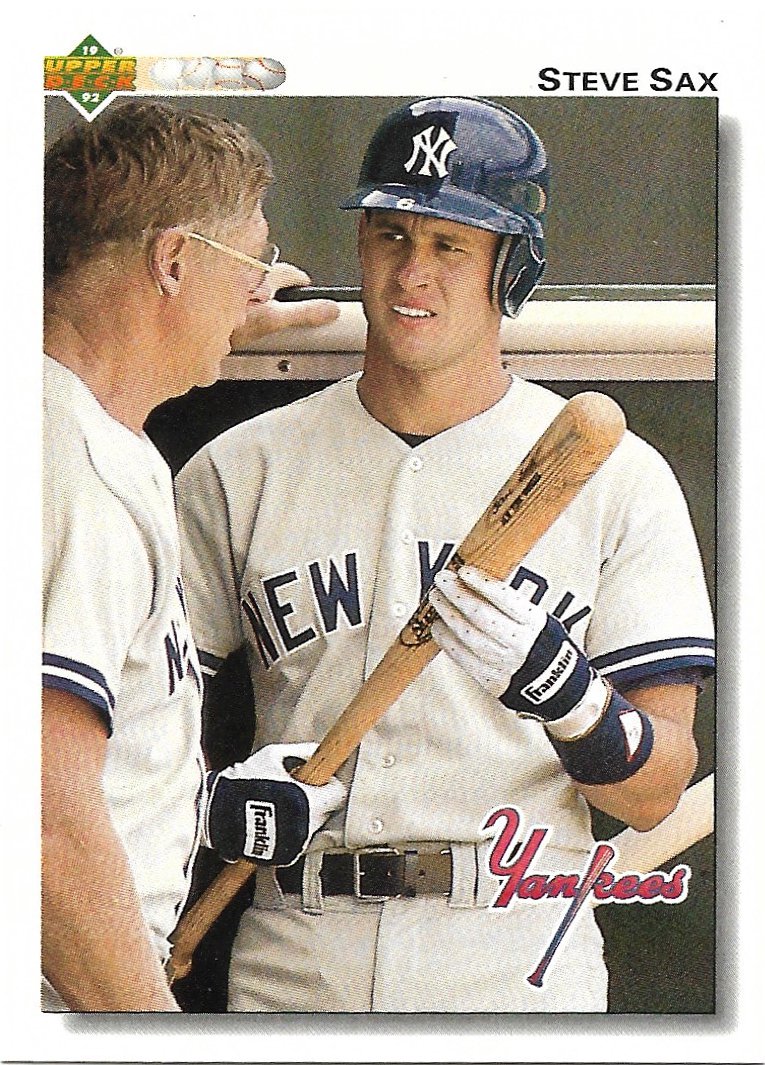 Steve Sax 1992 Upper Deck #358 New York Yankees Baseball Card