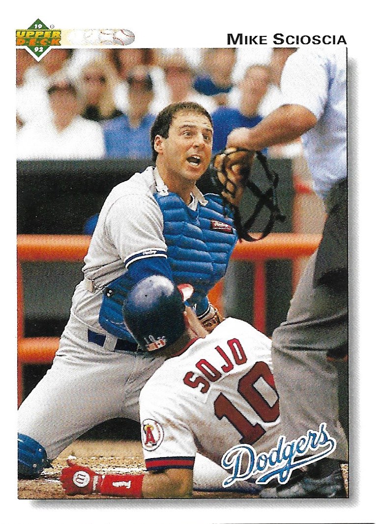 Mike Scioscia 1992 Upper Deck #152 Los Angeles Dodgers Baseball Card