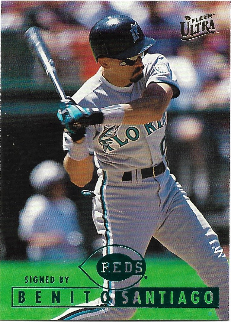 Benito Santiago 1995 Fleer Ultra #383 Cincinnati Reds Baseball Card