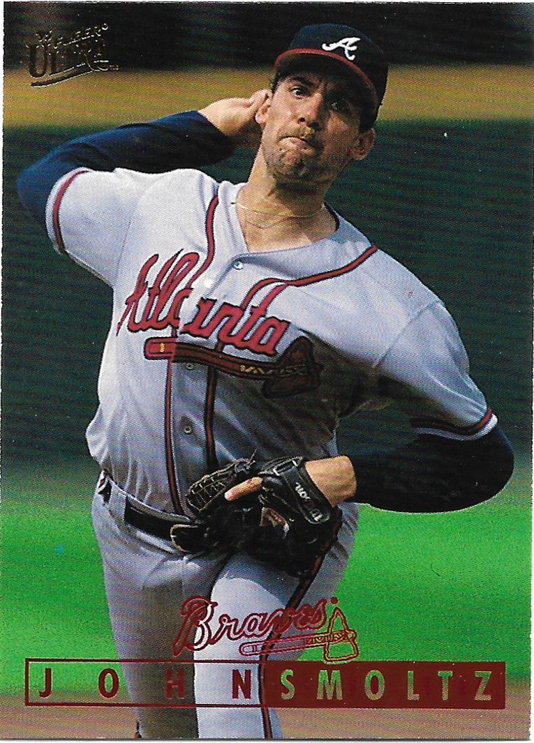 John Smoltz 1995 Fleer Ultra #133 Atlanta Braves Baseball Card