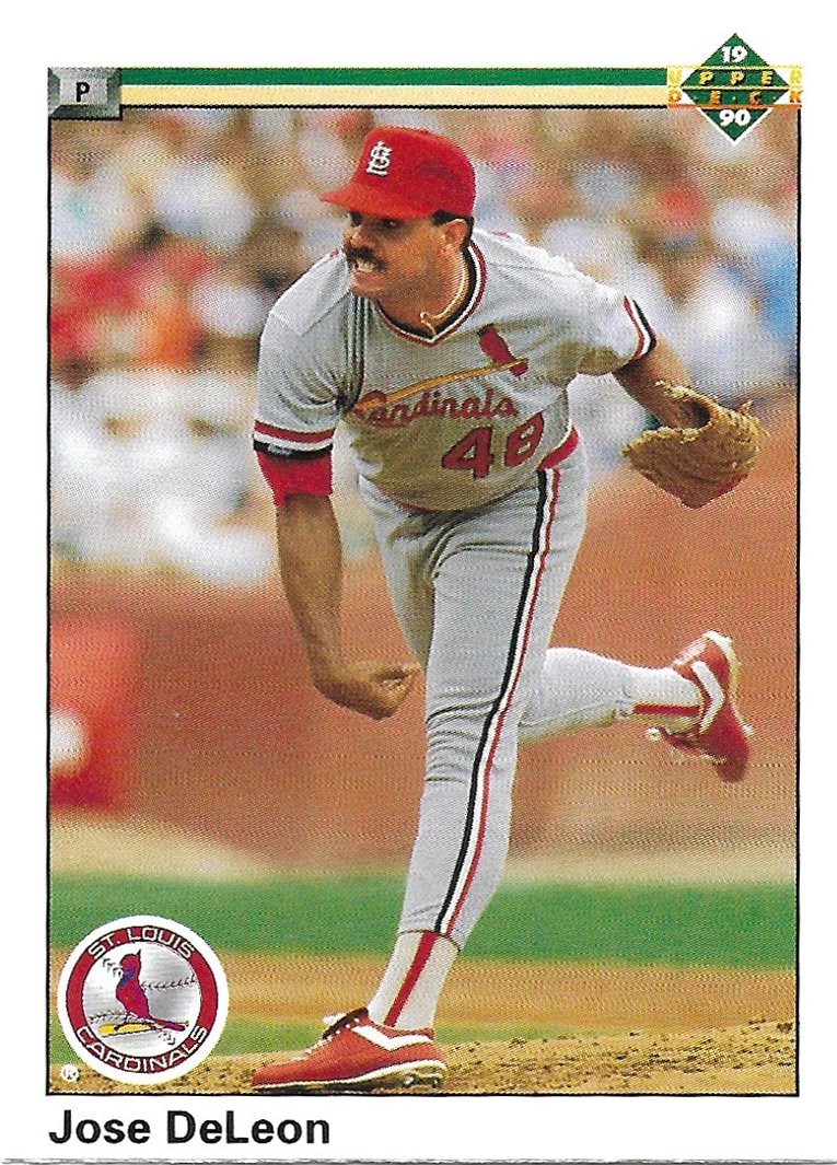 Jose DeLeon 1990 Upper Deck #697 St. Louis Cardinals Baseball Card