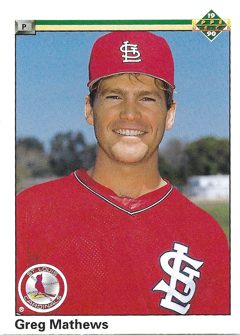 Greg Matthews 1990 Upper Deck #678 St. Louis Cardinals Baseball Card