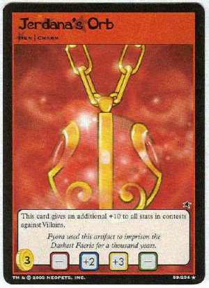 Neopets #59 Jerdana's Orb Rare Game Card Unplayed