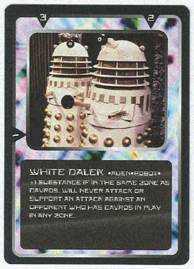 Doctor Who CCG White Dalek Uncommon Black Border Game Card