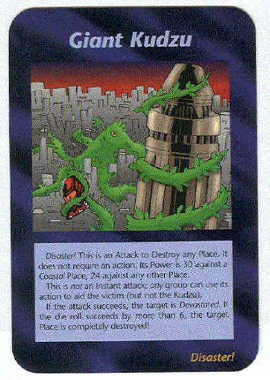 Illuminati Giant Kudzu New World Order Game Trading Card