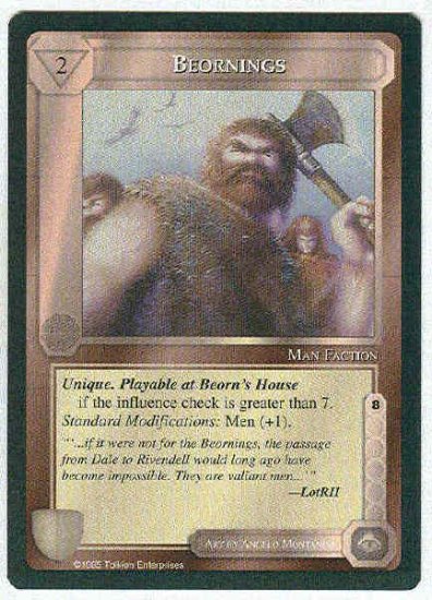 Middle Earth Beornings Wizards Limited BB Fixed Game Card