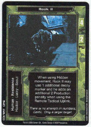 Terminator CCG Rook II Precedence Uncommon Game Card Unplayed