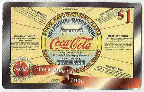 Coca Cola Sprint Fon 96 #33 $1 Phone Card