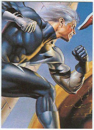 DC vs Marvel Impact Embossed #7 Chase Card Quicksilver