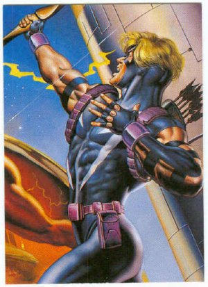DC vs Marvel Impact Embossed #9 Chase Card Hawkeye