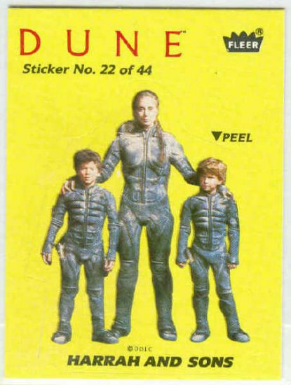 Dune 1984 Sticker #22 Chase Trading Card Harrah And Sons