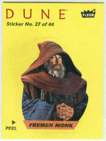 Dune 1984 Sticker #27 Chase Trading Card Fremen Monk