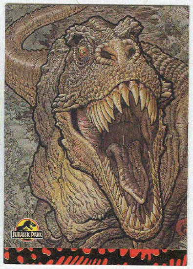 Jurassic Park Gold Art #1 Chase Card Terrifying Tyrannosaurs