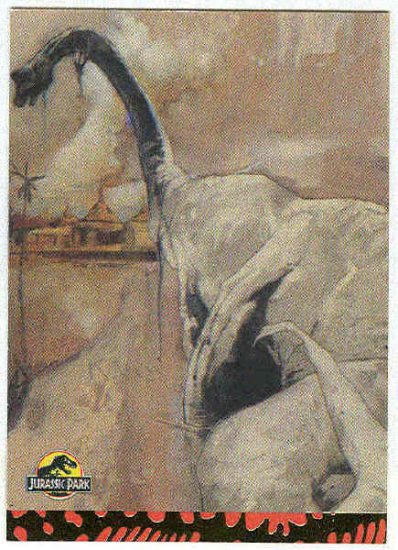 Jurassic Park Gold Art #10 Chase Card Brachiosaur Break-Out