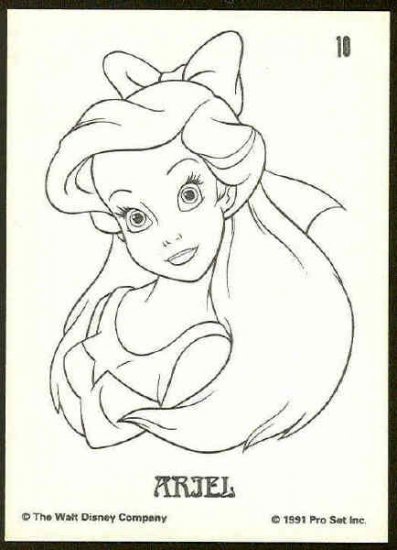 Little Mermaid 1991 #10 Color In Trading Card