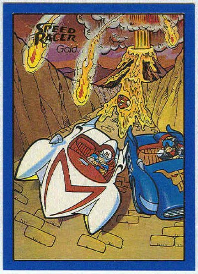 Speed Racer #08 Gold Foil Parallel Card The Fire Race